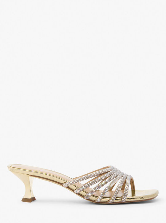 michael kors صندل هايسلي المعدني المزخرف