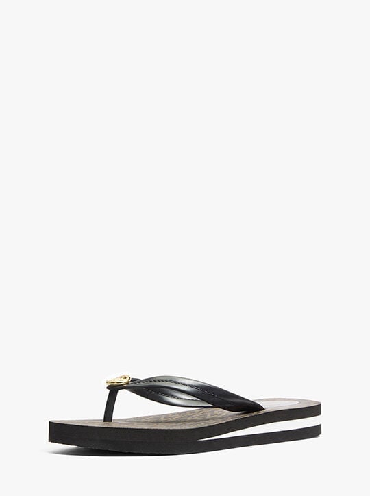 Posie Signature Logo Flip Flop michael kors posie signature logo flip flop