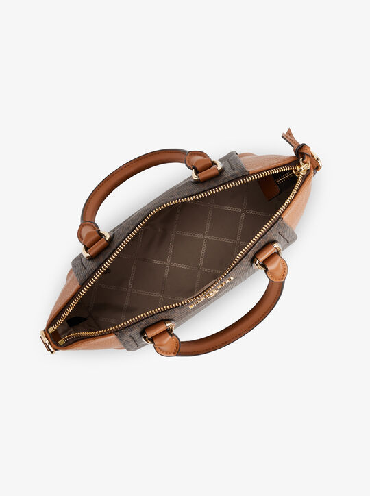 michael kors حقيبة سيينا متوسطة الحجم وحقيبة جلدية