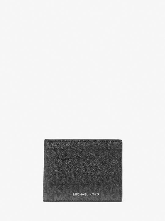 Harrison Logo Billfold Wallet With Passcase michael kors harrison logo billfold wallet with passcase
