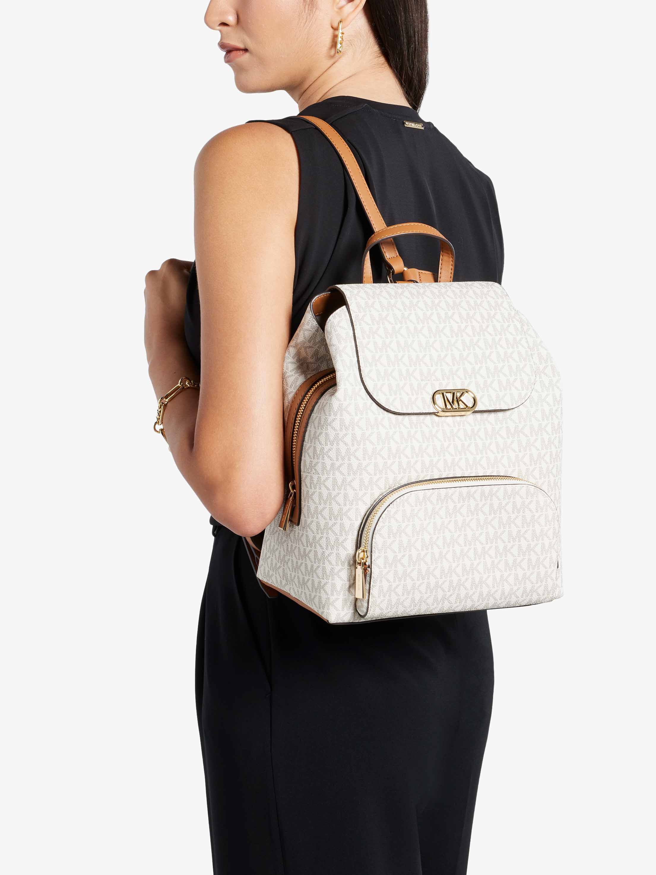 Kensington Medium Logo Backpack, VANILLA/ACRN | Michael Kors KSA
