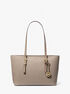 Quinn Medium Signature Logo and Leather Tote Bag michael kors quinn medium signature logo and leather tote bag