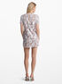michael kors sequined floral mesh t shirt dress
