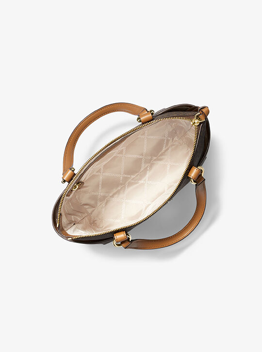 Sullivan Small Logo Top-Zip Tote Bag, BRN/ACORN | Michael Kors KSA