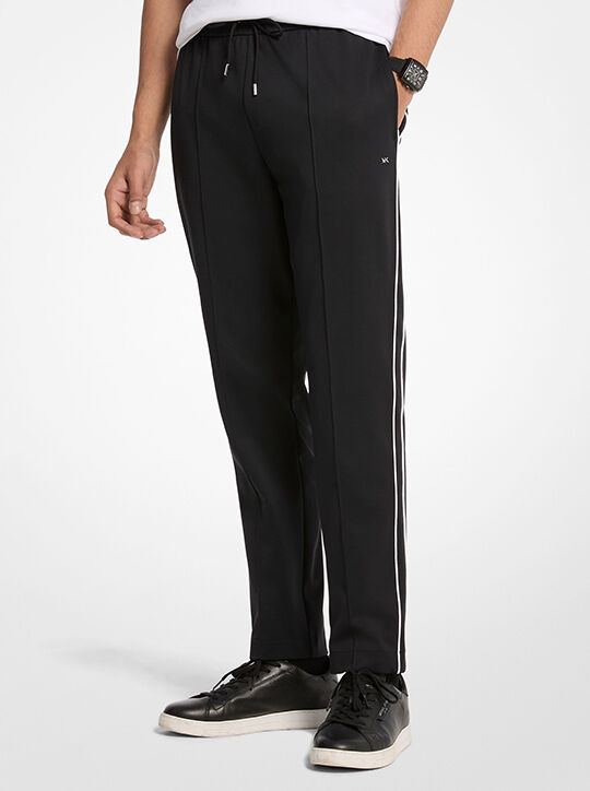 Contrast Piping Stretch Nylon Track Pants michael kors contrast piping stretch nylon track pants