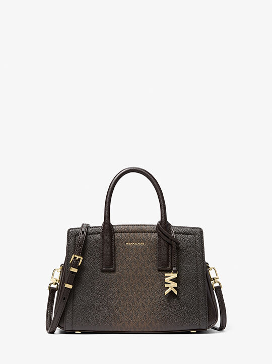 michael kors laila small signature logo satchel