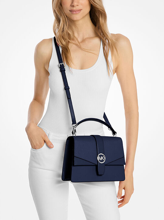 حقيبة غرينتش متوسطة الحجم من الجلد السافيانو michael kors حقيبة غرينتش متوسطة الحجم من الجلد السافيانو