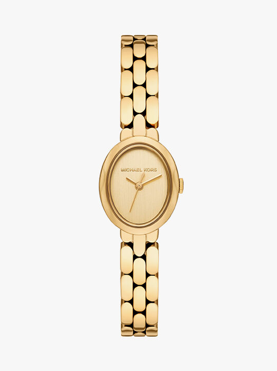 michael kors petite maude gold tone watch