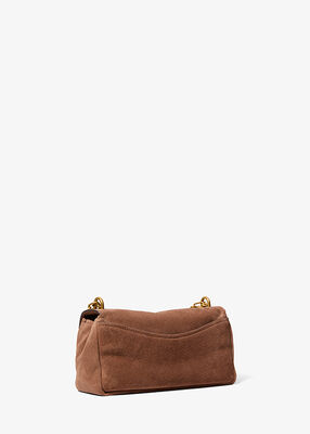 michael kors bryant small suede convertible shoulder bag