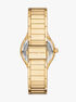 Sylvia Three-Hand Gold-Tone Watch michael kors sylvia three hand gold tone watch