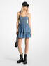 michael kors smocked bustier denim dress