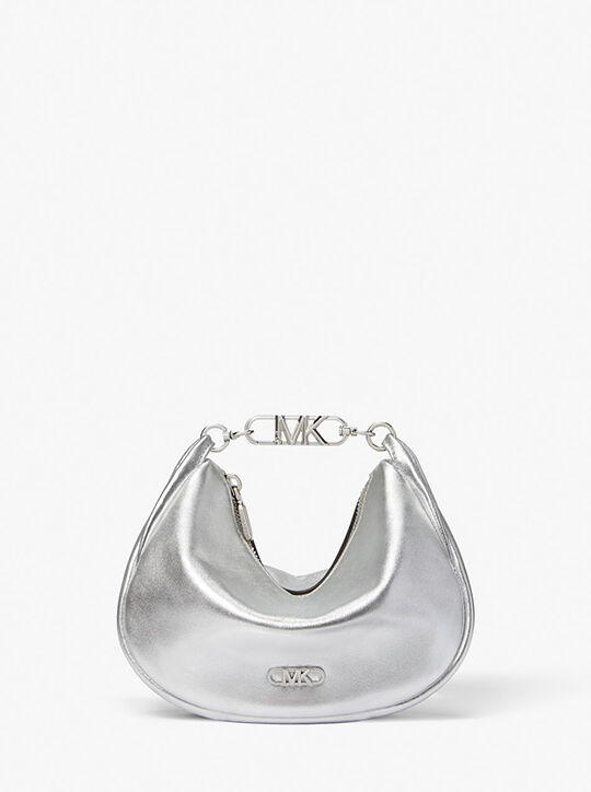 حقيبة كتف كيندال صغيرة من الجلد المعدني michael kors حقيبة كتف كيندال صغيرة من الجلد المعدني