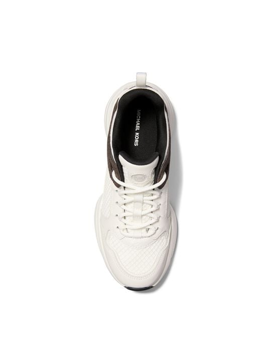 michael kors bowie mesh and signature logo trainer