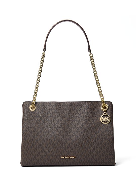 Christina Medium Signature Logo Messenger Bag michael kors christina medium signature logo messenger bag