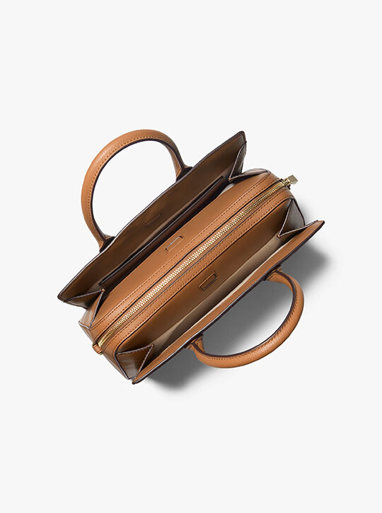 michael kors laila medium signature logo satchel