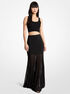 Stretch Knit Semi-Sheer Maxi Skirt michael kors stretch knit semi sheer maxi skirt
