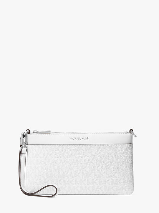 michael kors jet set medium signature logo convertible wristlet