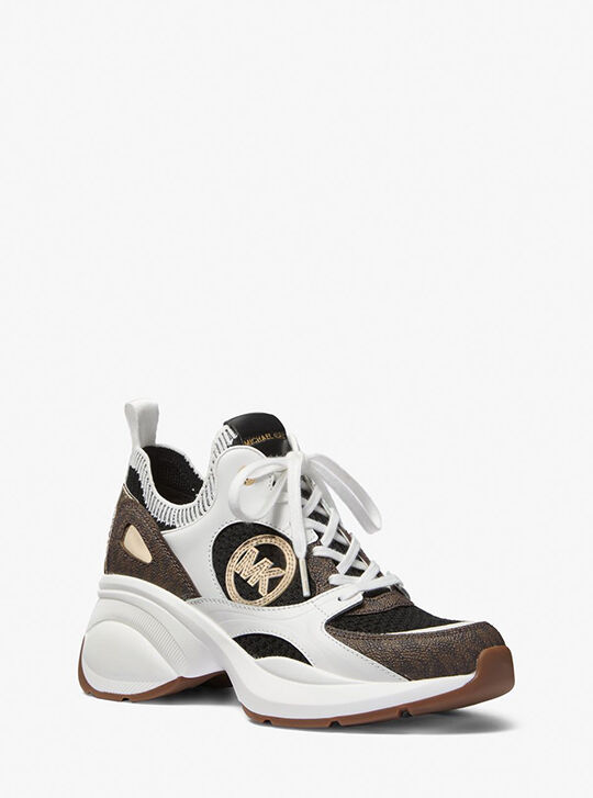 Zuma Mixed-Media Trainer, BROWN MULTI | Michael Kors KSA