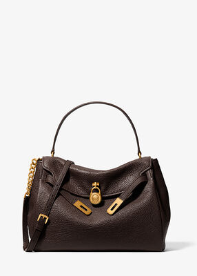 michael kors hamilton moderne large textured leather slouchy satchel
