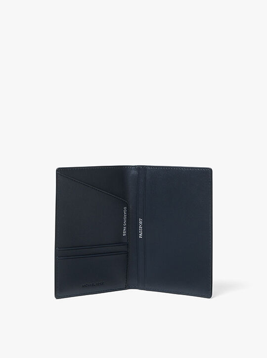 michael kors logo passport wallet