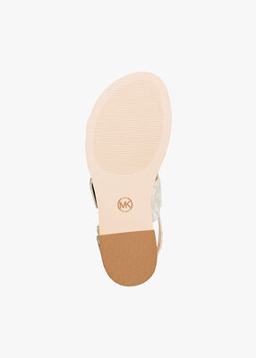 michael kors carmen signature logo thong sandal