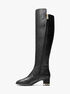 michael kors june flex leather riding boot