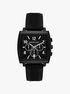 michael kors oversized rhys black tone and silicone watch