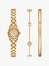 Petite Lexington Pavé Gold-Tone Watch and Jewelry Gift Set michael kors petite lexington pav gold tone watch and jewelry gift set