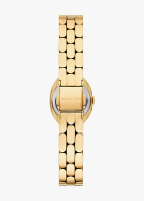 michael kors petite maude gold tone watch