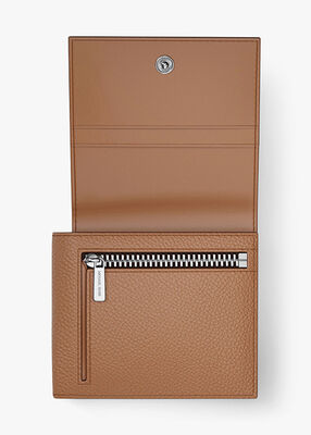 michael kors hudson pebbled leather wallet