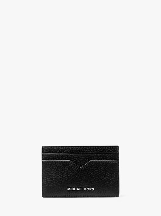 michael kors hudson pebbled leather card case