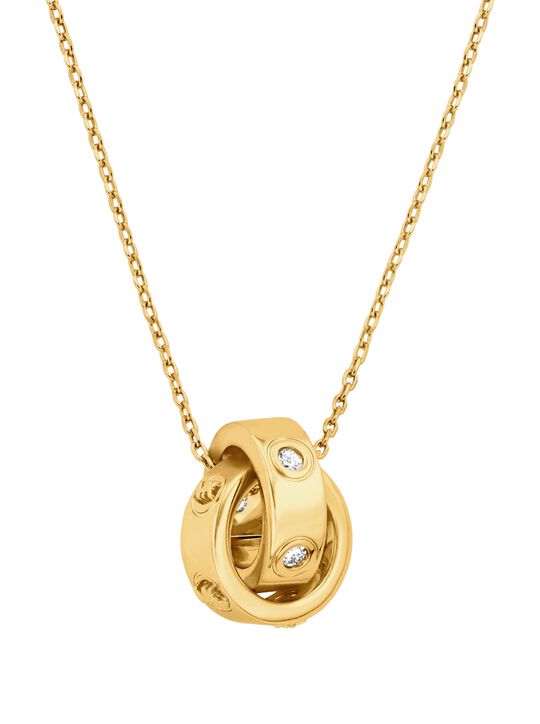 Logo and Cubic Zirconia Necklace michael kors logo and cubic zirconia necklace