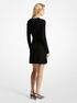 michael kors ribbed stretch viscose blend dress