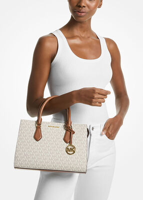 michael kors sheila medium logo satchel