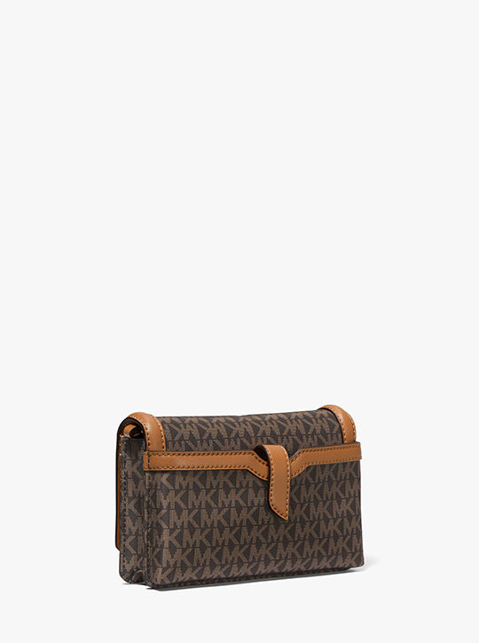 Jet Set Small Logo Print Woven Smartphone Crossbody Bag michael kors jet set small logo print woven smartphone crossbody bag