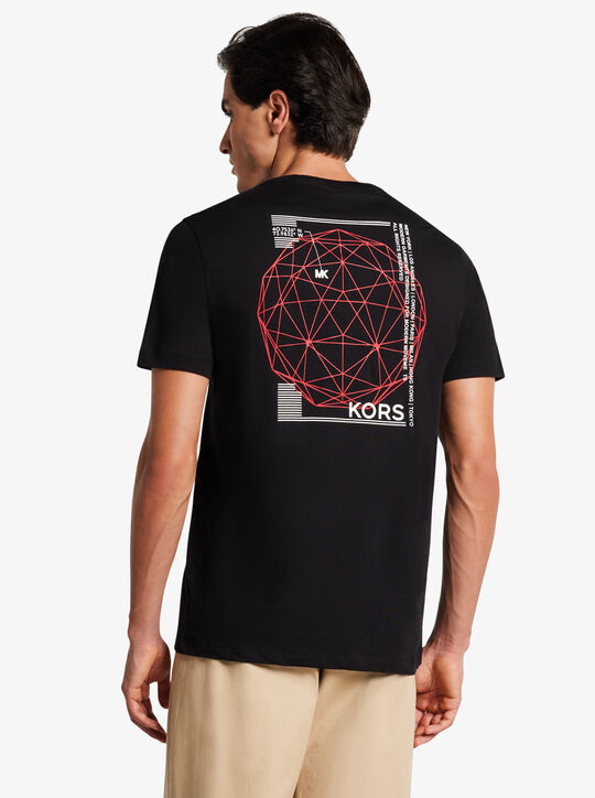michael kors graphic logo cotton t shirt