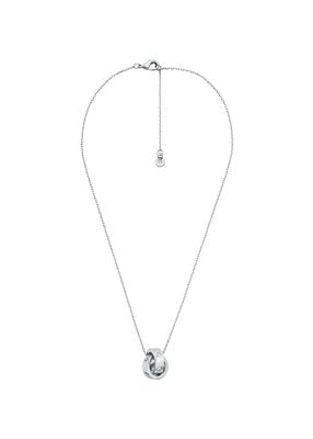 michael kors logo and cubic zirconia necklace