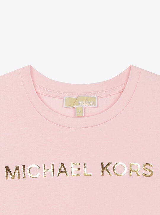 Logo Stretch Cotton T-Shirt michael kors logo stretch cotton t shirt