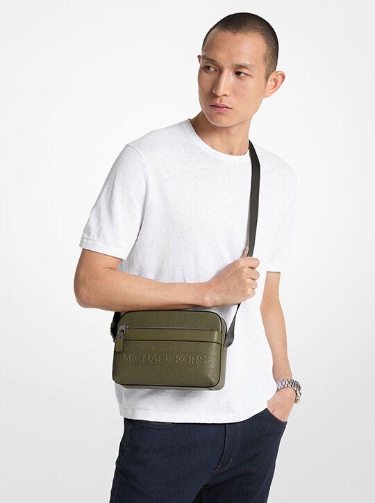 michael kors حقيبة كروس هدسون متعددة الاستخدامات مصنوعة من الجلد المحبب