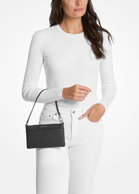 michael kors jet set medium signature logo convertible wristlet