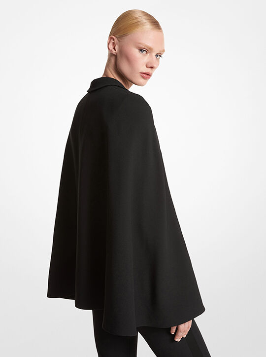 michael kors double crepe sabl  tuxedo cape jacket