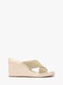 michael kors kenzie glitter chain mesh wedge sandal