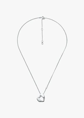 michael kors gold plated sterling silver heart pendant necklace