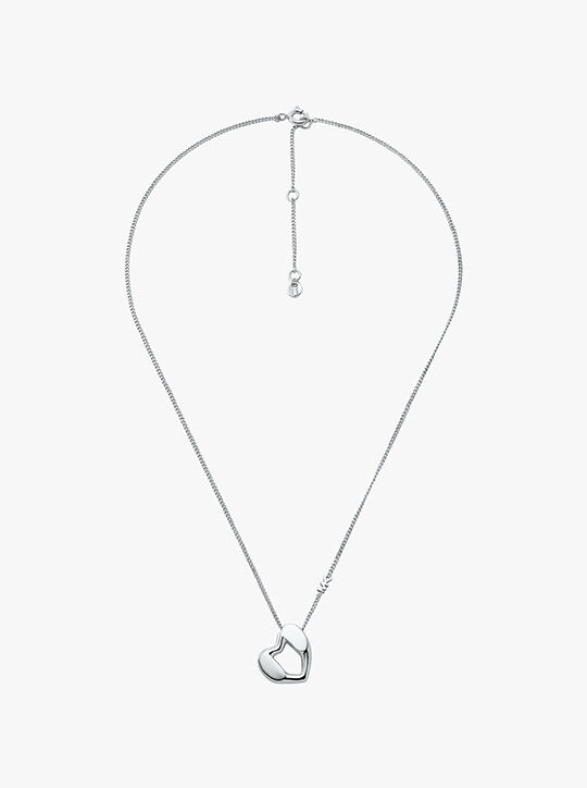 michael kors gold plated sterling silver heart pendant necklace