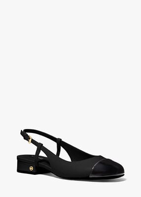 michael kors perla leather slingback flat