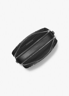 michael kors bryant medium mk2000 logo jacquard camera crossbody bag