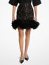 Hand-Embroidered Floral Lace and Fringe Skirt michael kors hand embroidered floral lace and fringe skirt