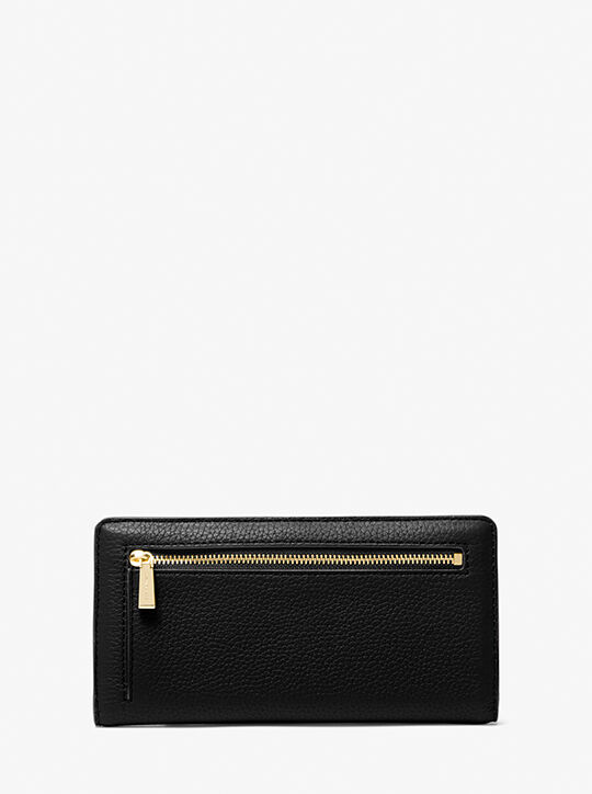 michael kors bryant large pebbled leather snap front wallet