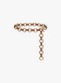 Leather and Chain-Link Belt michael kors leather and chain link belt