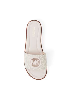 michael kors carissa signature logo slide sandal